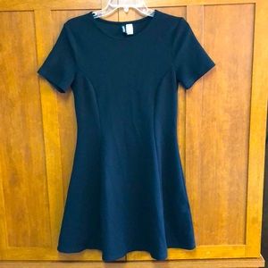 Divided Short Black Dress